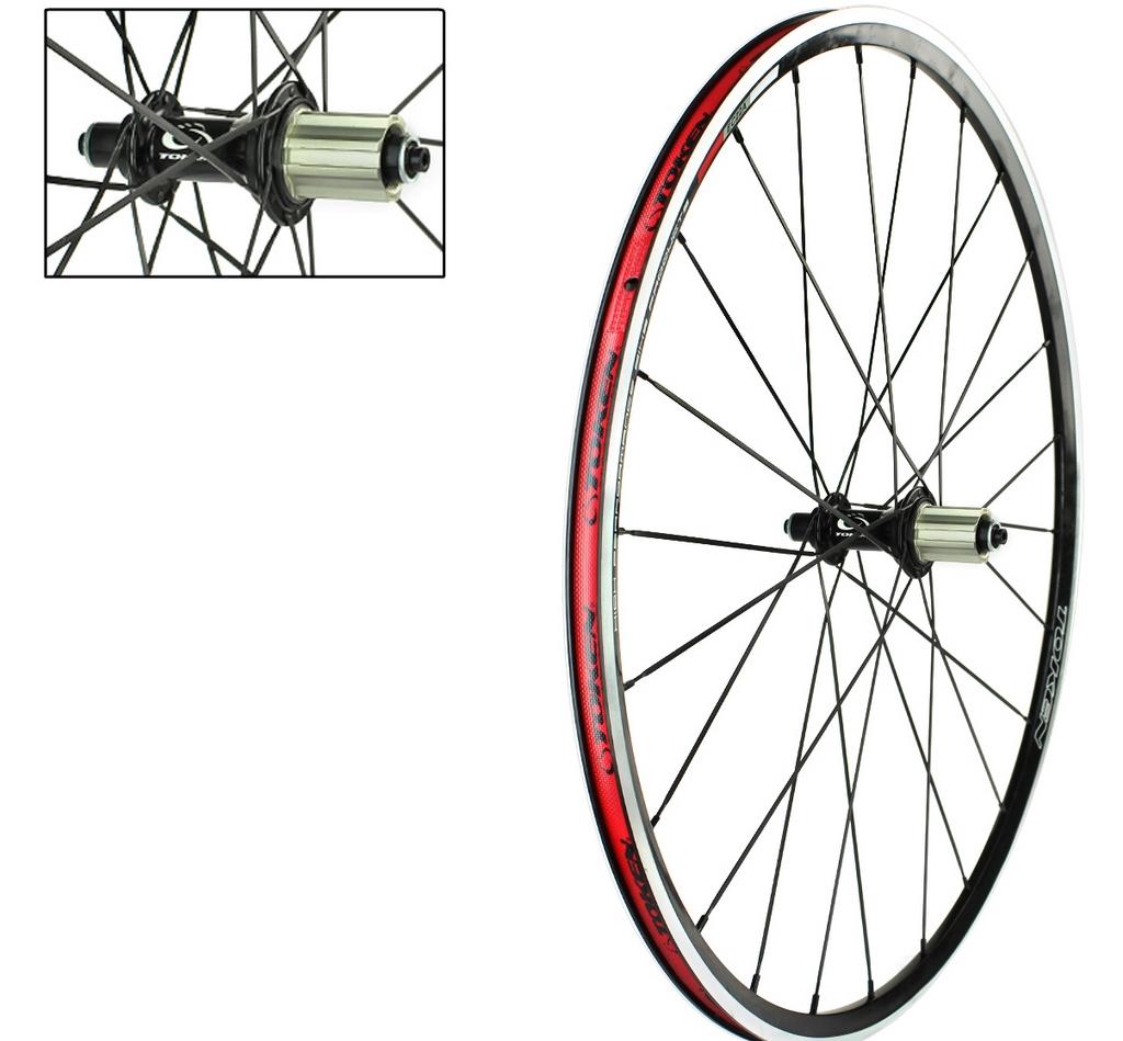 Roues route alu 1390 grs campa (1 paire) -fabricant Token