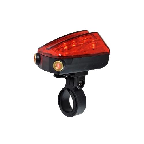 Eclairage velo pile ar laser noir 5 led 2 fonctions - fabricant Atoo