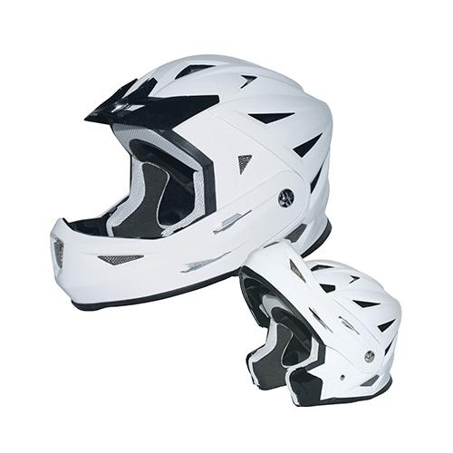 Casque velo blanc modulable pour descente xl (61-62cm) - Shiro Helmets