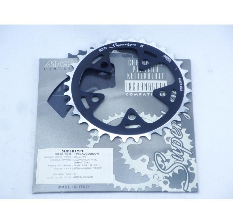 Plateau int. 32 dents ø74mm 5 branches noir Miche Supertype comp. campagnolo