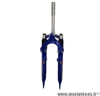 Fourche STRATOS vtt 24 pouces suspendue bleu pivot fileté - int.21mm - ext.25.4mm (Pivot : 190/84mm) *Déstockage !