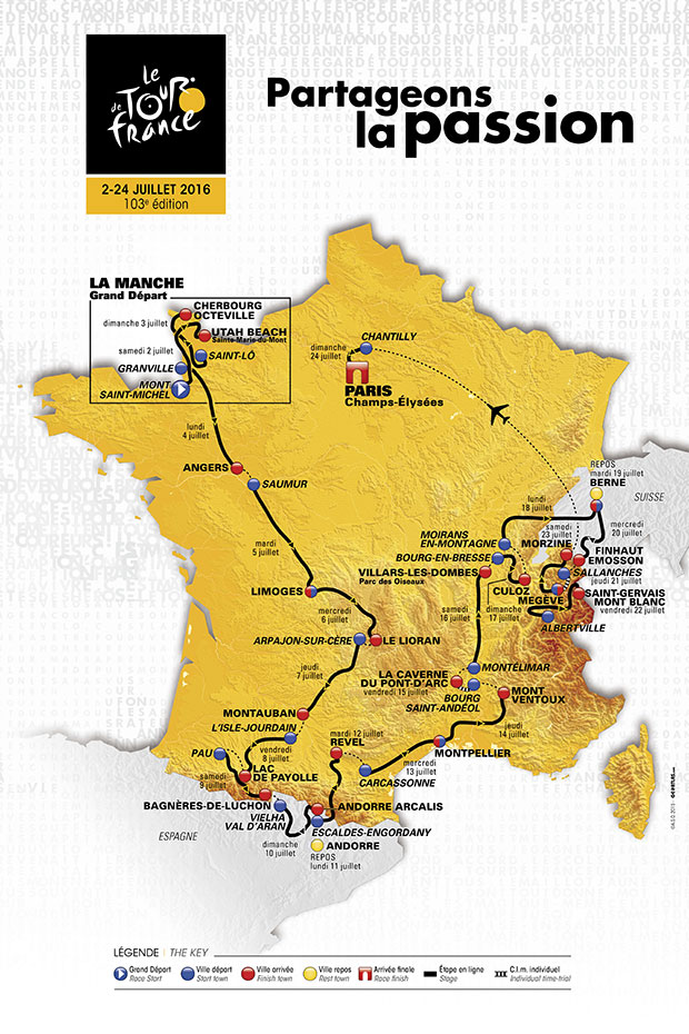 Parcours du Tour de France 2016