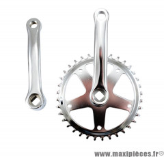Pédalier monovitesse enfant 36d l127mm acier futura (vélo 20 pouces) - Accessoire Vélo Pas Cher