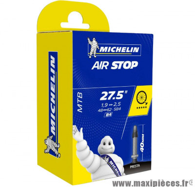 Chambre à air Michelin AirStop 27,5x1,9 à 2,6 valve Presta B4 40mm 220g * Prix spécial !
