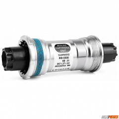 Boîtier de pédalier Shimano 105 BB-5500 axe Octalink 118,5mm filetage anglais BSC 68mm argent 1,37x24
