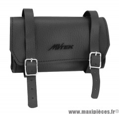 Sacoche de selle vintage style cuir noir - Accessoire Vélo Pas Cher