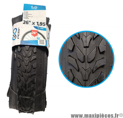 Pneu 26x1.95 (53-559) marque PERF couleur noir tringle souple * Prix spécial !