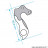Patte de dérailleur alu bh/bianchi/fondriest/go sport/canyon... gh-045 marque Marwi - Pièce Vélo