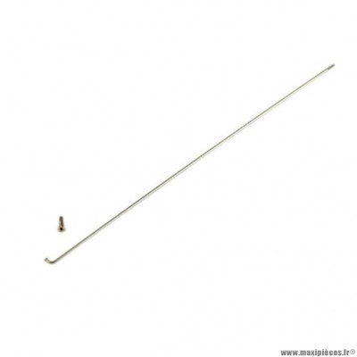 Rayon 1.8mm inox l258 avec écrou (x1) marque Mach1 - Matériel pour Cycle