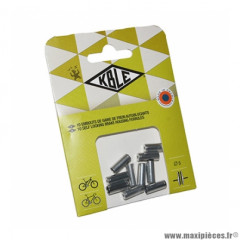 Embout autoblocant pour gaine 5 mm argent (sachet de 10 pièces) marque Transfil - Matériel pour Cycle