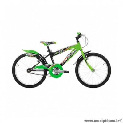 Vélo VTT 20 flipper acier garçon 6v noir/vert (taille 30) (shimano ty-21+revo-shift 35) marque Jumpertrek - VTT complet