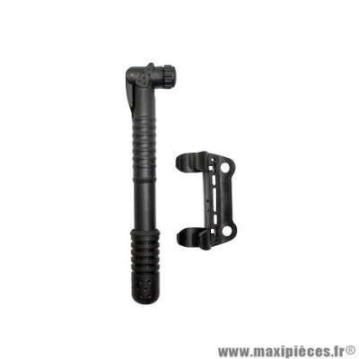 Mini pompe résine 250mm presta/shrader couleur noir avec fixation porte bidon marque PERF