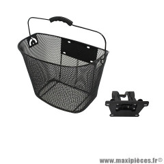 Panier vélo avant metal couleur noir clipsable marque PERF