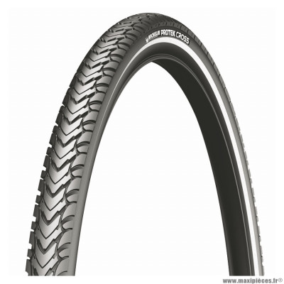 Pneu 700x32 marque Michelin protek cross 1mm bandes réfléchissantes e-bike ready tringle rigide (32-622)