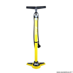 Pompe vélo à pied optimiz acier couleur jaune mano 11 bars double tête plastique valve schrader/presta marque Atoo