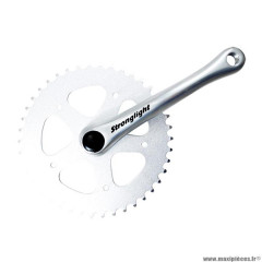 Pédalier monovitesse-city 42d l170 alu marque Stronglight 55s argent 2.38