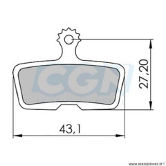 Plaquettes frein VTT 02 marque Clarks adaptateur avid code (2011/2014) code r organique