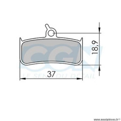 Plaquette frein VTT 37 marque Clarks sintered adaptateur shimano xt-755/grimeca système 8