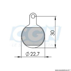 Plaquettes frein VTT 43 marque Clarks sintered adaptateur tektro iox/lyra