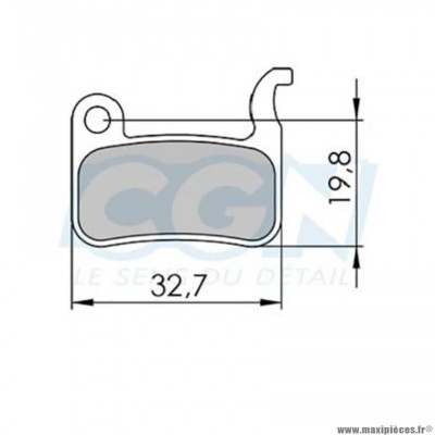 Plaquette frein VTT 38 marque Clarks adaptateur shimano xtr965/966/xt765/lx585/saint/hone/deore535 (p