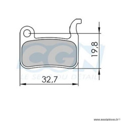Plaquette frein VTT 38 marque Clarks adaptateur shimano xtr965/966/xt765/lx585/saint/hone/deore535 (p