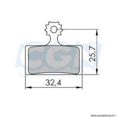 Plaquette frein VTT 39 marque Clarks m2 adaptateur shimano xtr/xt/slx br-m9000/8000/7000/6000 organiq