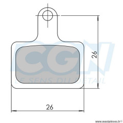 Plaquettes frein route 45 marque Clarks adaptateur shimano road br-rs805/br-rs505 organique