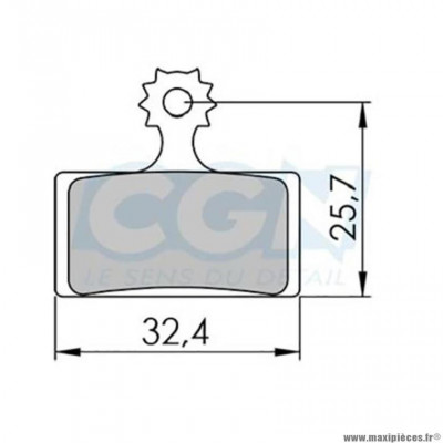 Plaquette frein VTT 39 marque Clarks exotherm m2 adapt.shimano xtr/xt/slx br-m9000/8000/7000/6000