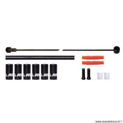 Transmission frein route/VTT marque Clarks teflon couleur noir (2 cables teflon/gaines/butees/embouts)