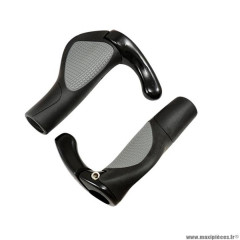Poignées marque Clarks ergonomique avec embout couleur noir/gris 130mm