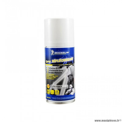 Bombe/spray réfléchissant marque Michelin pour casque/cadre incolore le jour (aerosol 150ml)