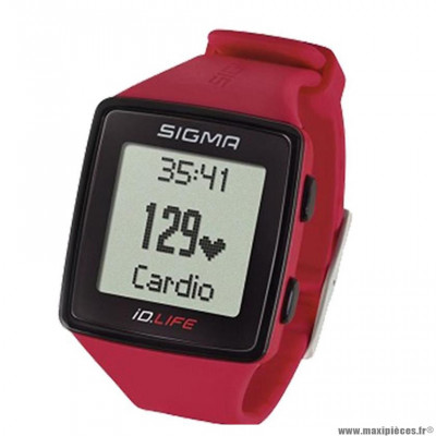 Cardio/montre marque Sigma id.life couleur rouge