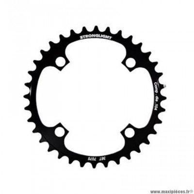 Plateau e-bike/vae mono diamètre 104 extérieur 36 dents couleur noir 4 branches marque Stronglight pour bosch < 2014