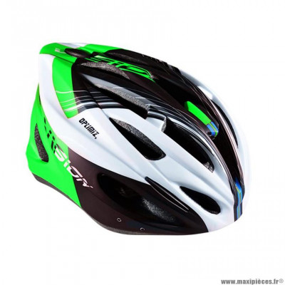 Casque route/VTT marque Optimiz o-300 vision taille 55/58 couleur vert/blanc/noir mat avec réglage occipital