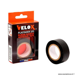 Guidoline/ruban adhesif plastique marque Vélox couleur noir 20mm x8m blister (plastader/plasto) x1