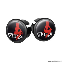 Bouchons guidon route marque Vélox à emboiter plastique pin up