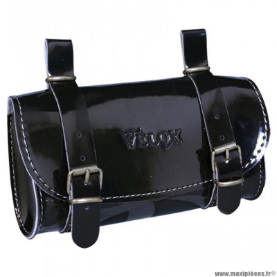 Sacoche selle marque Vélox vintage classic couleur noir vernis