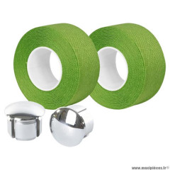 Guidolines marque Vélox coton supérieur tressostar 90 couleur vert acide avec embouts guidon blister