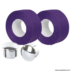 Guidolines marque Vélox coton supérieur tressostar 90 couleur violet avec embouts guidon blister