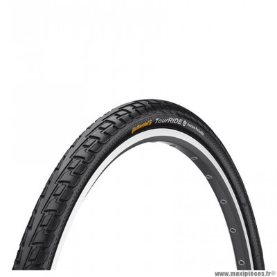 Pneu VTC 700x47 tringle rigide marque Continental tour ride couleur noir/noir (47-622)