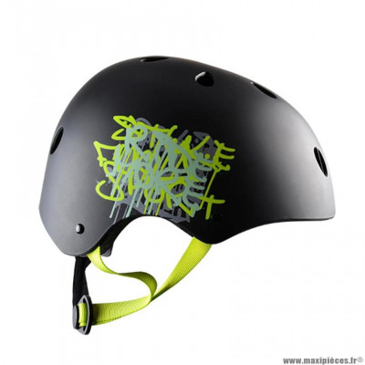 Casque enfant marque Polisport urban radical graffiti taille 53/55 couleur noir (urbain/bmx/skate) reg.occipital