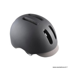 Casque vélo urbain marque Polisport commuter taille 54/58 couleur noir/gris mat in mold réglage occipital (led intégré)