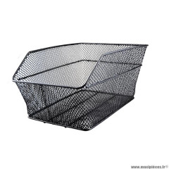 Panier vélo arrière acier maille couleur noir (fixation sur porte bagage vis+rail) 400x290x190mm