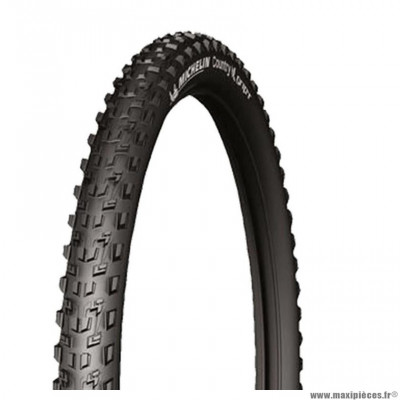 Pneu VTT 27.5x2.10 tringle souple marque Michelin country grip'r tubeless ready couleur noir (54-584)