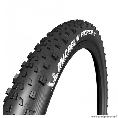 Pneu VTT 27.5x2.25 tringle souple marque Michelin force xc performance line tubeless ready couleur noir (57-584)