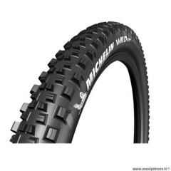 Pneu VTT 27.5x2.35 tringle souple marque Michelin wild am performance line tubeless ready couleur noir (58-584)