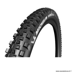 Pneu VTT 27.5x2.60 tringle souple marque Michelin wild am performance line tubeless ready couleur noir (66-584)