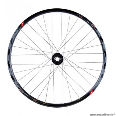 Roue VTT 26p avant jante couleur noir mach1 klixx tub.ready. moyeu marque Vélox disc 6t. axe traversant 20x110