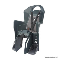 Porte-bébé vélo arrière sur porte bagage marque Polisport koolah cfs couleur gris coussin argent 22kg (120-175mm)