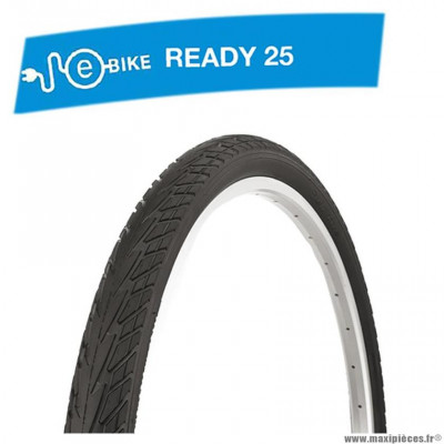 Pneu VTC 700x38c tringle rigide marque Deli Tire blue way anticrevaison 2.5mm f. réfléchissant couleur noir (40-622) e bik